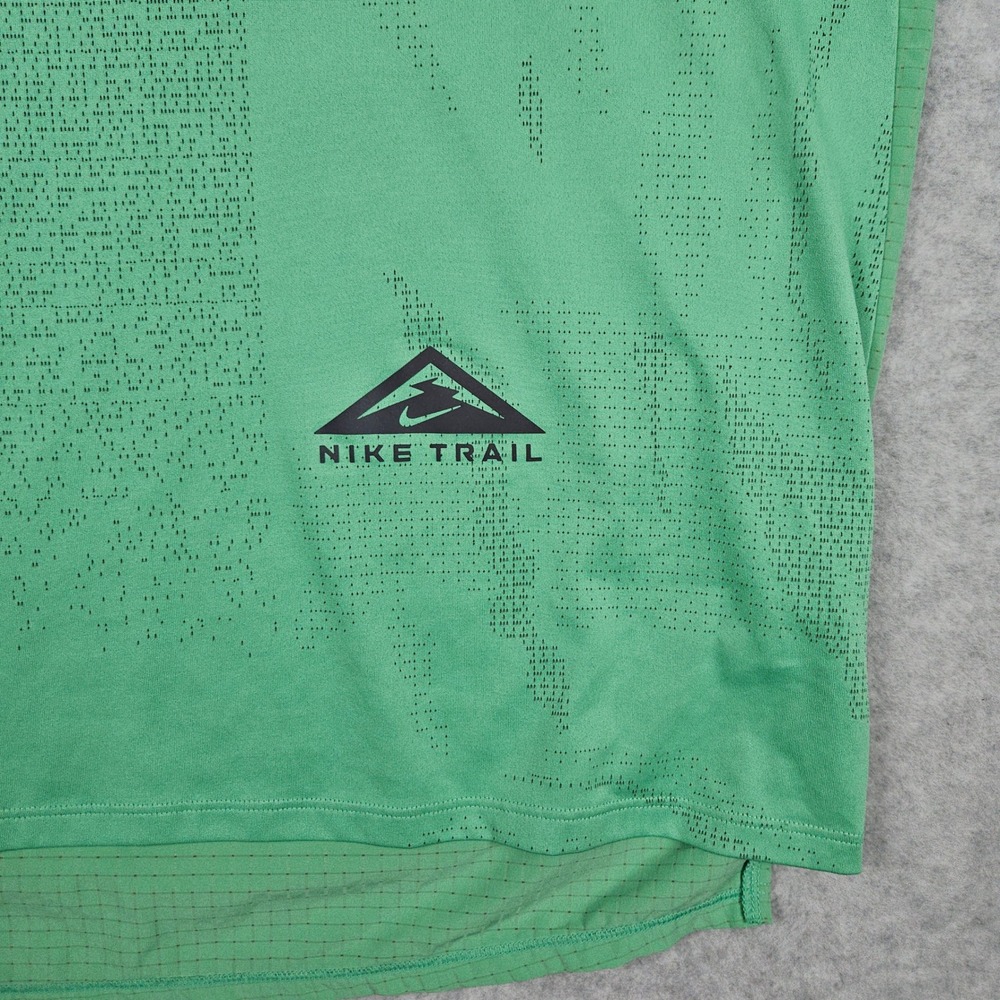 Nike (Men's XL) Green Trail Dri-Fit Rise 365 Running Shirt Performance Athletic - Picture 3 of 8